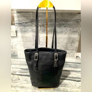 Coach Vintage Legacy Black Leather Tote‎